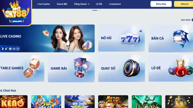 Kho game đỉnh cao tại SKY88